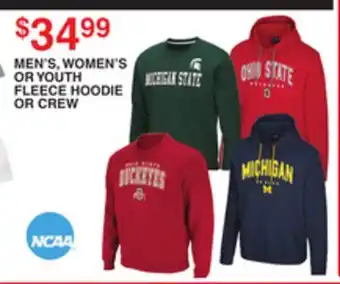 Dunham's Sports NCAA MEN'S, WOMEN'S OR YOUTH FLEECE HOODIE OR CREW offer