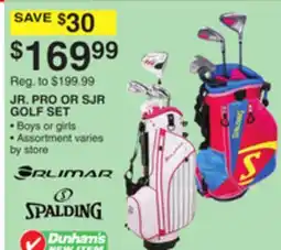 Dunham's Sports JR. PRO OR SJR GOLF SET offer