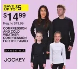 Dunham's Sports JOCKEY COMPRESSION AND COLD WEATHER COMPRESSION FOR THE FAMILY offer