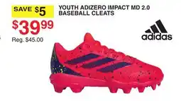 Dunham's Sports YOUTH ADIZERO IMPACT MD 2.0 BASEBALL CLEATS offer