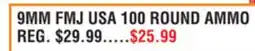 Dunham's Sports 9MM FMJ USA 100 ROUND AMMO offer