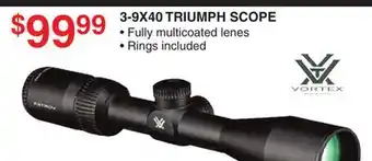 Dunham's Sports VORTEX 3-9X40 TRIUMPH SCOPE offer