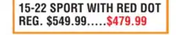 Dunham's Sports 15-22 SPORT WITH RED DOT offer