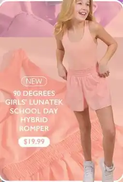 Dunham's Sports 90 DEGREES GIRLS' LUNATEK SCHOOL DAY HYBRID ROMPER offer