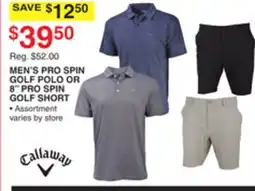 Dunham's Sports MEN'S PRO SPIN GOLF POLO OR 8 PRO SPIN GOLF SHORT offer