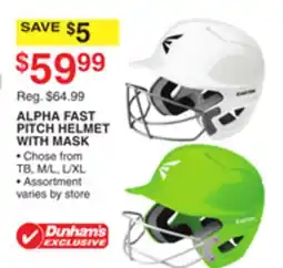 Dunham's Sports ALPHA FAST PITCH HELMET WITH MASK offer