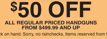 Dunham's Sports HANDGUNS offer