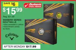 Dunham's Sports WARBIRD SERIES GOLF BALLS offer