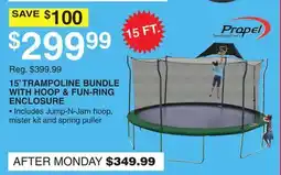 Dunham's Sports 15' TRAMPOLINE BUNDLE WITH HOOP & FUN-RING ENCLOSURE offer