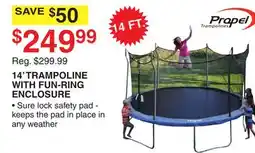 Dunham's Sports 14' TRAMPOLINE WITH FUN-RING ENCLOSURE offer