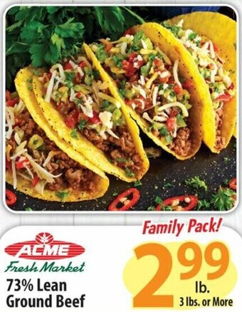ACME 73% Lean Ground Beef offer