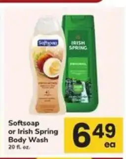 Safeway Softsoap or Irish Spring Body Wash offer