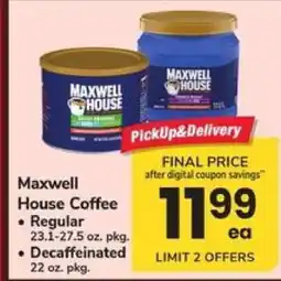 Safeway Maxwell House Coffee offer