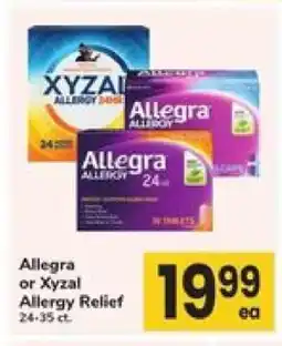 Safeway Allegra or Xyzal Allergy Relief offer