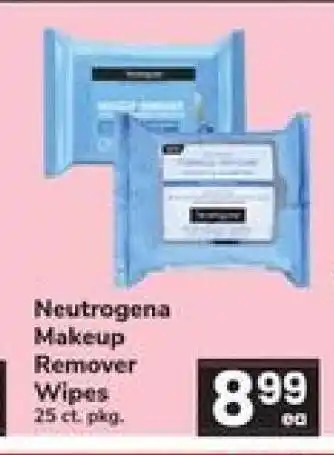Safeway Neutrogena Makeup Remover Wipes offer