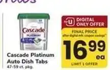 Safeway Cascade Platinum Auto Dish Tabs offer
