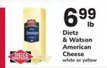 Safeway Dietz & Watson American Cheese offer