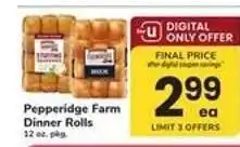 Safeway Pepperidge Farm Dinner Rolls offer