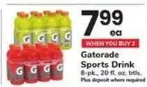 Safeway Gatorade Sports Drink offer