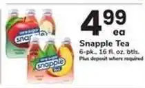 Safeway Snapple Tea offer