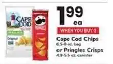 Safeway Cape Cod Chips or Pringles Crisps offer