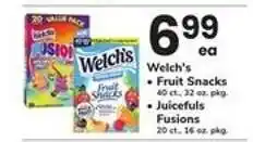 Safeway Welch's Fruit Snacks & Juicefuls Fusions offer