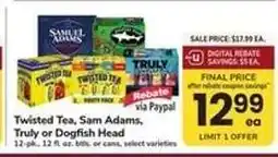Safeway Twisted Tea, Sam Adams, Truly or Dogfish Head offer