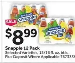 Stop&Shop Snapple 12 Pack offer