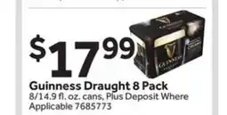 Stop&Shop Guinness Draught 8 Pack offer