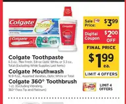 ShopRite Colgate Toothpaste, Colgate Mouthwash, Colgate 360° Toothbrush offer