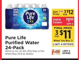 ShopRite Pure Life Purified Water 24-Pack offer
