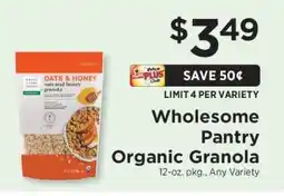 ShopRite Wholesome Pantry Organic Granola offer