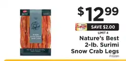 ShopRite Nature's Best 2-lb. Surimi Snow Crab Legs offer