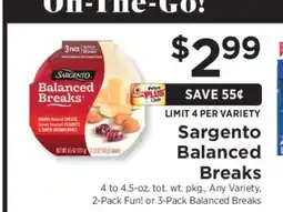 ShopRite Sargento Balanced Breaks offer