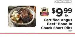 ShopRite Certified Angus Beef Bone-In Chuck Short Ribs offer