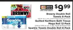 ShopRite Brawny Double Roll Towels 6-Pack offer