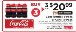 ShopRite Coke Bottles 8-Pack or Cans 12-Pack offer