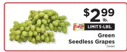 ShopRite Green Seedless Grapes offer