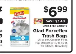 ShopRite Glad ForceFlex Trash Bags offer
