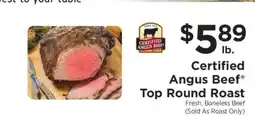 ShopRite Certified Angus Beef Top Round Roast offer