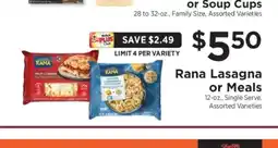 ShopRite Rana Lasagna or Meals offer