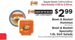 ShopRite Bowl & Basket Hummus offer