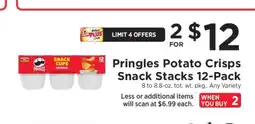 ShopRite Pringles Potato Crisps Snack Stacks 12-Pack offer