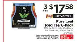 ShopRite Pure Leaf Iced Tea 6-Pack offer