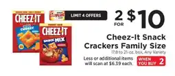 ShopRite Cheez-It Snack Crackers Family Size offer
