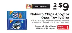 ShopRite Nabisco Chips Ahoy! or Oreo Family Size offer