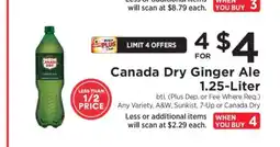 ShopRite Canada Dry Ginger Ale 1.25-Liter offer