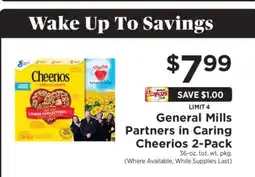 ShopRite General Mills Partners in Caring Cheerios 2-Pack offer