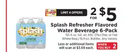 ShopRite Splash Refresher Flavored Water Beverage 6-Pack offer