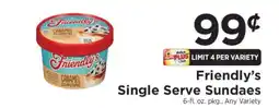 ShopRite Friendly's Single Serve Sundaes offer